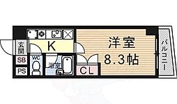 コンフォート太陽 1Kの間取図画像