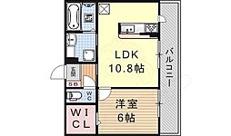 ノイエ南草津 1LDKの間取図画像
