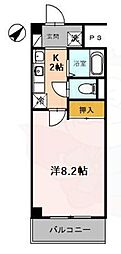 第2コーポ朝倉 1Kの間取図画像