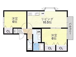 カッセル2 2LDKの間取図画像