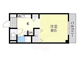 第3ハイツ高樋 1Kの間取図画像