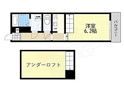 レジーナ野洲 1Kの間取図画像