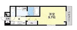 サニーサイド・レオ 1Kの間取図画像