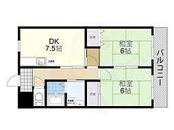 N'SSTYLE2 2DKの間取図画像