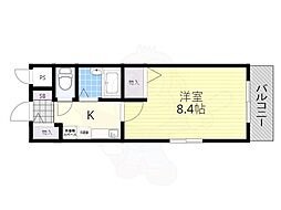 KYOMANSION 1Kの間取図画像