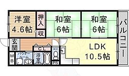 クッキィーセタ 3LDKの間取図画像