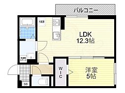 メゾンクレール瀬田北 1LDKの間取図画像