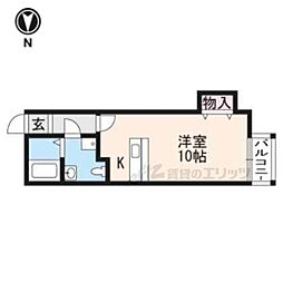 ｉｎｃｕｂａｔｅ 2階ワンルームの間取り