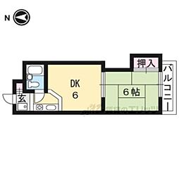 ヴィラビアンカ 1DKの間取図画像