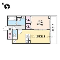 和幸館 2階1LDKの間取り