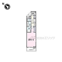 フリージア 1階1Kの間取り