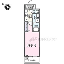 近鉄京都線 向島駅 徒歩8分の賃貸アパート 1階1Kの間取り