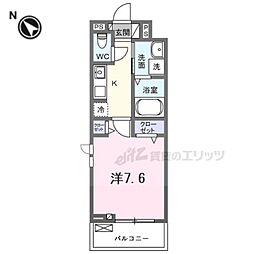 フリージア 3階1Kの間取り