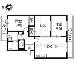 ファレノ日野 3階3LDKの間取り