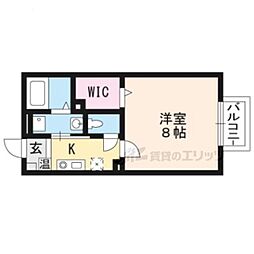 コンフォートハイツ 1階1Kの間取り
