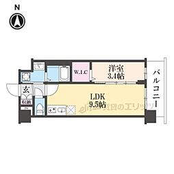 京都市南区東九条南石田町マンション 1LDKの間取図画像