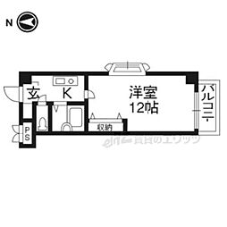 ＯＮＫ36 4階1Kの間取り