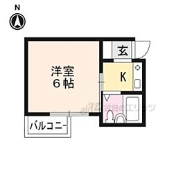 JR東海道・山陽本線 京都駅 徒歩18分の賃貸マンション 3階1Kの間取り