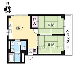 KGビル 2DKの間取図画像