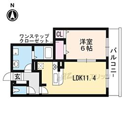 ピーノコンプリオ 1階1LDKの間取り