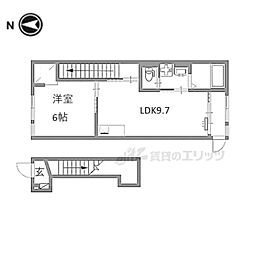(仮称)山科区四ノ宮賃貸アパート 1LDKの間取図画像
