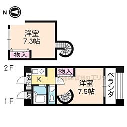 メゾンブランシュ200 1Kの間取図画像