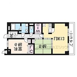 ロイヤルメドウ 2LDKの間取図画像