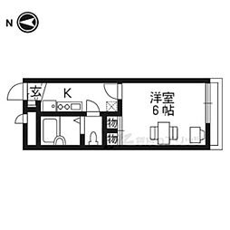 レオパレスハウスケイヤ 1Kの間取図画像
