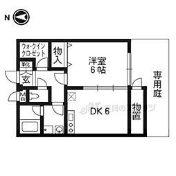 サンロイヤル五条 1DKの間取図画像