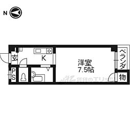レジデンスプラザ 1Kの間取図画像