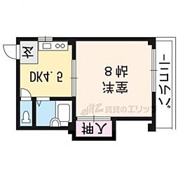 メゾン桃栄 1DKの間取図画像