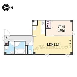 SJS七条堀川 1LDKの間取図画像
