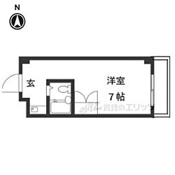 フォレスト 1Kの間取図画像