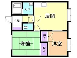メゾンジョリ 2LDKの間取図画像