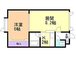 ラピュタハウスC 2階