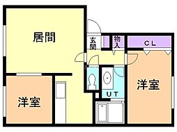 セジュール美山A 2階