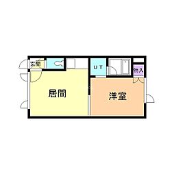 セルシオ2 1LDKの間取図画像
