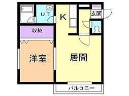 間取図画像 1LDK