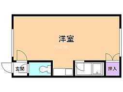 ステップカーサ1 ワンルームの間取図画像