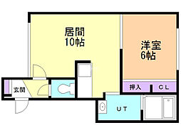マニフィーク・ボー 1LDKの間取図画像