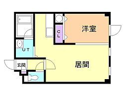 ヴァンドーム青葉 1LDKの間取図画像