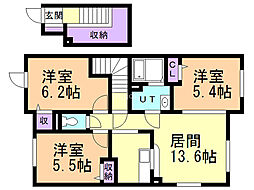 プリモパラッツォ 3LDKの間取図画像