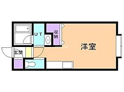 カレッヂタウンS2 ワンルームの間取図画像