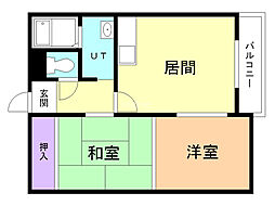 ロイヤルシャトー静 2LDKの間取図画像