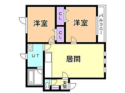 チェリオ 2LDKの間取図画像