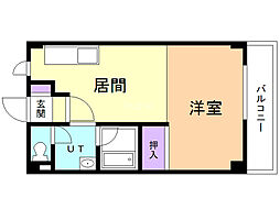 コーポカワハラ 1DKの間取図画像