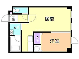 ヴァンドーム青葉 1LDKの間取図画像