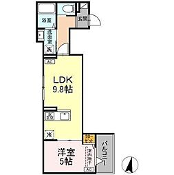 都営新宿線 大島駅 徒歩3分の賃貸アパート 3階1LDKの間取り