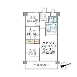 JR総武線 平井駅 徒歩10分の賃貸マンション 1階3LDKの間取り