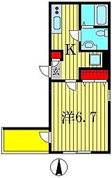京成本線 堀切菖蒲園駅 徒歩5分の賃貸マンション 1階1Kの間取り